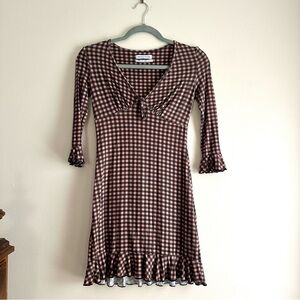 Urban Outfitters • Grace‎ Ruffle Gingham Mini Dress